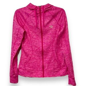 Umbro Jacket Size S Pink Space Dye Full Zip Hooded Pockets Activewear